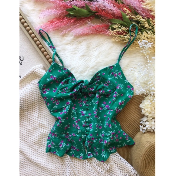 NWOT American Eagle Emerald Rose Crop - Picture 9 of 13